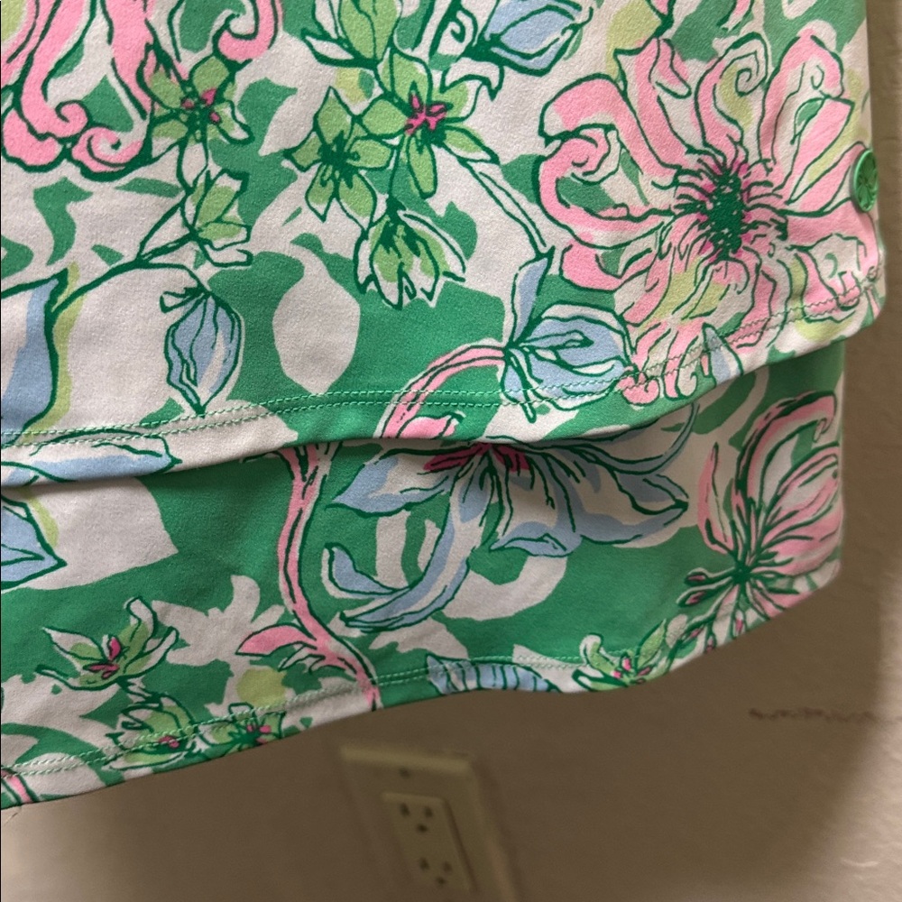 Lilly Pulitzer UPF 50+ Luxletic Dania Dress in Spearmint Blossom Views XL - Picture 5 of 7